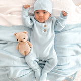 Baby Rib Henley Bundle - Powder Blue