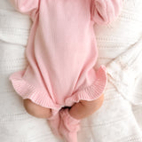 Frills Long Sleeve Knit Romper