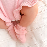 Frills Long Sleeve Knit Romper