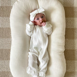 Luna + Luca Ruffle Waffle Set - White