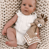 Luna + Luca Cable Knit Summer Romper - White