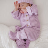 Little B's Chunky Rib Baby Jumpsuit - Violet