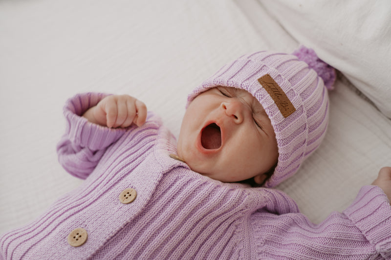 Little B's Ribbed Beanie - Violet