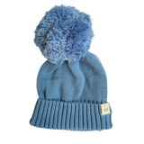 Luna + Luca Pom Beanie - Denim Blue