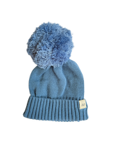 Luna + Luca Pom Beanie - Denim Blue