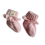 Classic Ruffle Booties - Powder Pink