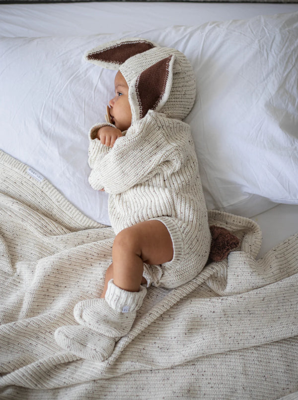 Newborn Infant Baby Boys Girls Bunny Outfits Ribbed Bodysuit