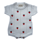 Strawberry Embroidered Romper