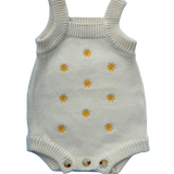 Sunshine Embroidery Romper - Cream