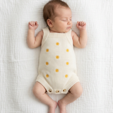 Sunshine Embroidery Romper - Cream