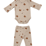 Little Bear Friends Bodysuit + Pant Set