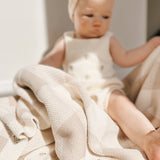 Busy Bee Gingham Baby Blanket