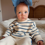 Classic Bow Headband - Denim Blue
