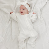 Luna + Luca Ruffle Waffle Set - White