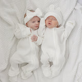 Luna + Luca Bear Waffle Set - White