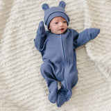 Luna + Luca Bear Waffle Set - Stormy Blue