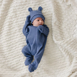 Luna + Luca Bear Waffle Set - Stormy Blue