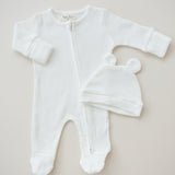 Luna + Luca Bear Waffle Set - White