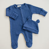 Luna + Luca Bear Waffle Set - Stormy Blue