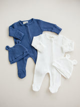 Luna + Luca Bear Waffle Set - Stormy Blue