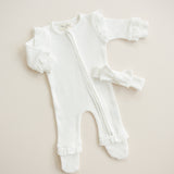 Luna + Luca Ruffle Waffle Set - White