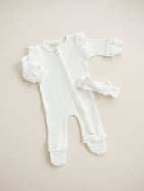 Luna + Luca Ruffle Waffle Set - White