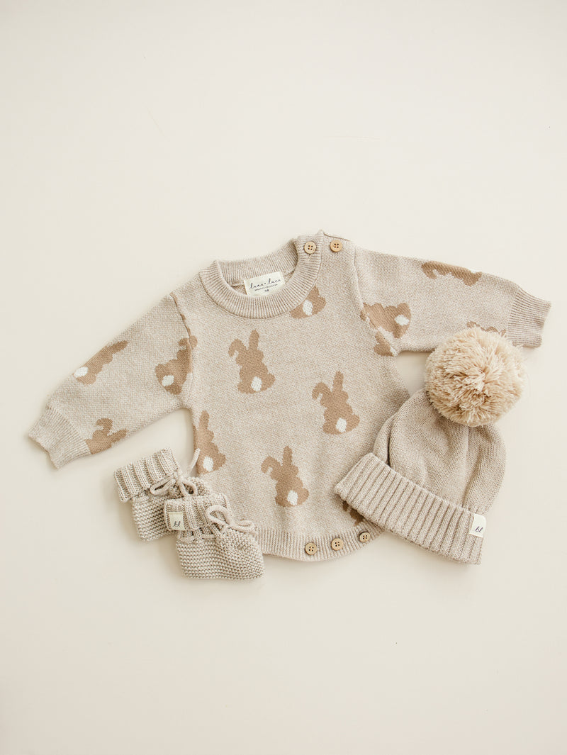 Luna + Luca Bunny Jacquard Romper