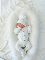 Luna + Luca Classic Purl Knit Jumpsuit - White