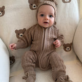 Baby Bear Jacquard Blanket - Cream