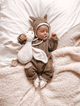 Luna + Luca Baby Bear Jumpsuit - Acorn