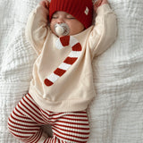 Candy Cane Striped Leggings