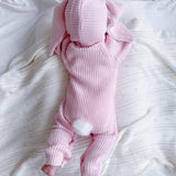 Bunny Knit Jumpsuit - Powder Pink