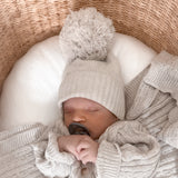 Luna + Luca Pom Beanie - Natural