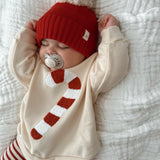 Candy Cane Chenille Pullover