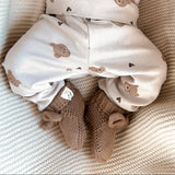 Little Bear Baby Booties - Acorn