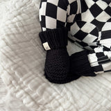 Chunky Knit Booties - Midnight