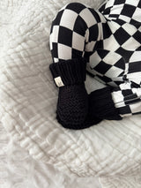 Chunky Knit Booties - Midnight