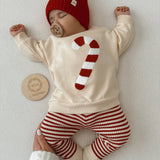 Candy Cane Striped Leggings