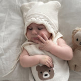 Mr. Bear Romper - Cream