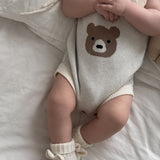 Mr. Bear Romper - Cream