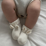 Little Bear Baby Booties - Cream