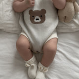 Little Bear Baby Booties - Cream