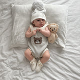 Little Bear Baby Booties - Cream