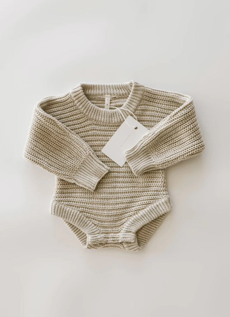 OAT CO ‘Biscotti' Chunky Knit Onesie