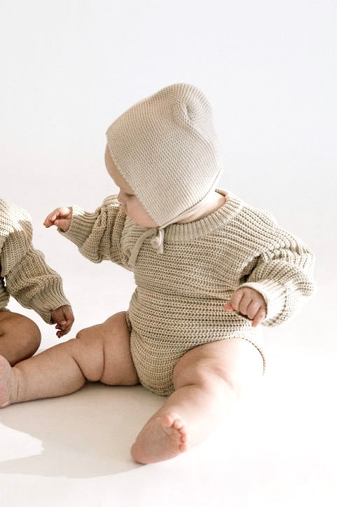 OAT CO ‘Biscotti' Chunky Knit Onesie