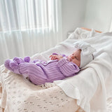 Little B's Chunky Rib Baby Jumpsuit - Violet