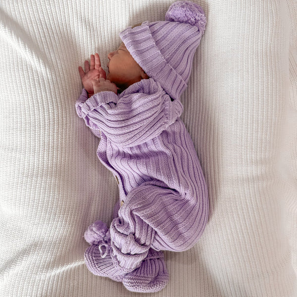 Little B's Chunky Rib Baby Jumpsuit - Violet – Luna + Luca