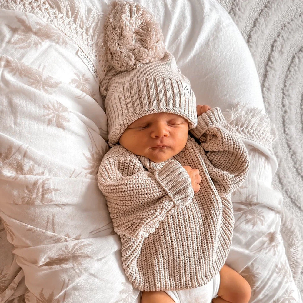 3 Little Crowns Fringe Swaddle Blanket Palm Tree Luna Luca