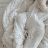 Luna + Luca Ruffle Waffle Set - White
