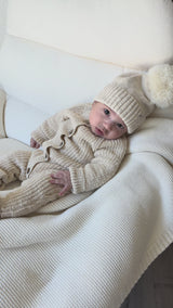 Luna + Luca Pom Beanie - French Cream